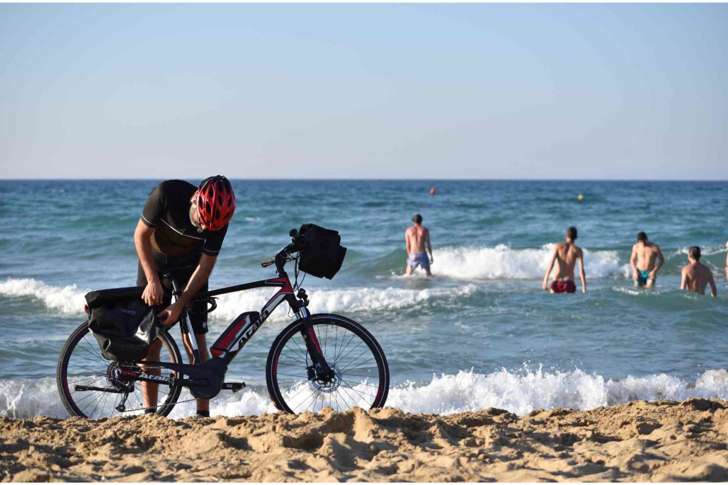 bike in front of the sea in Gargano