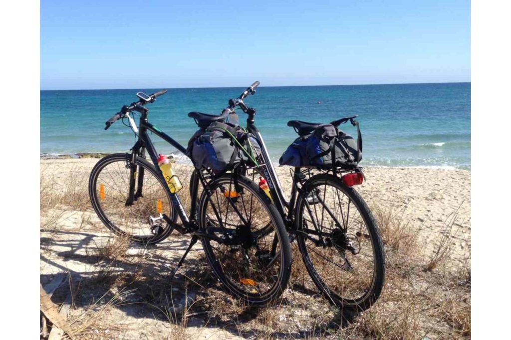 bike at the seaside in gargano